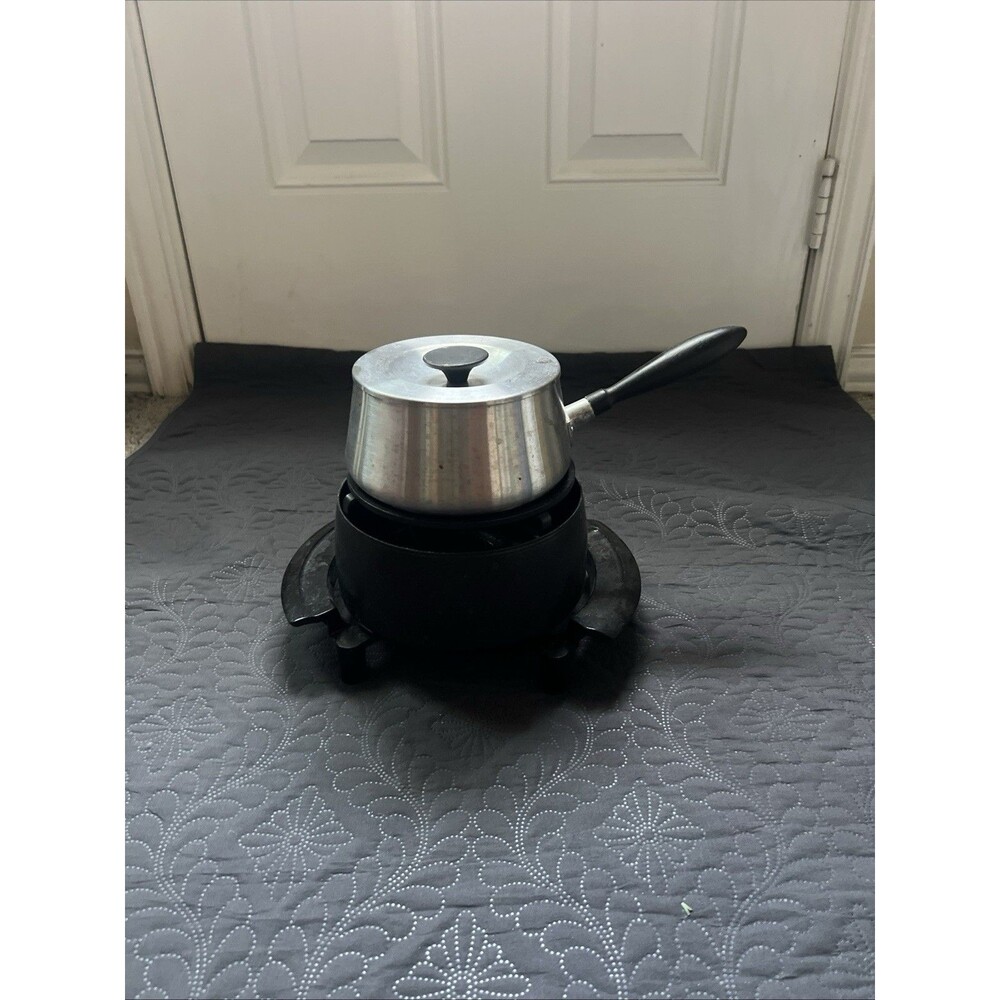 Vintage Rival Electric Fondue Set Sedalia MO 610-003 Pot Warmer Retro 1970s READ